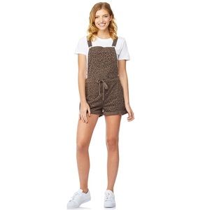 WallFlower Overall Shortall (animal cheetah print)